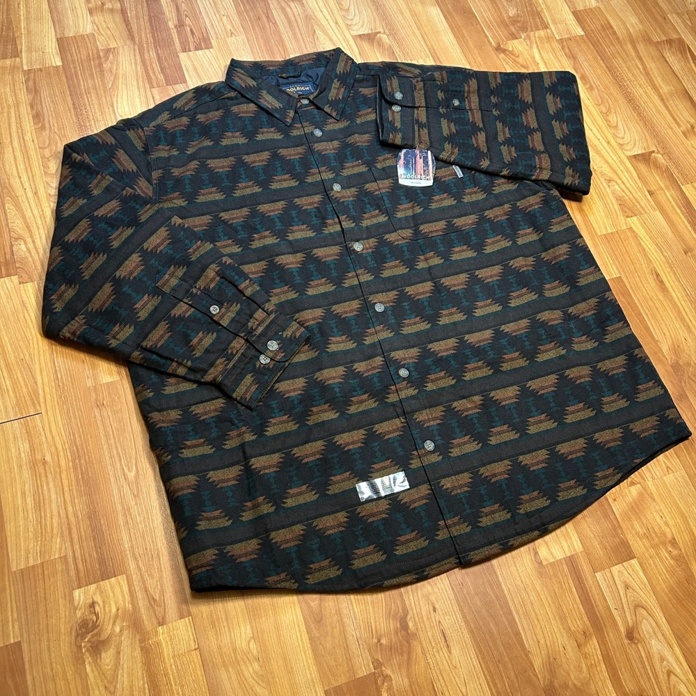 NEW Vintage Woolrich Mustang Southwest Blanket Jacket Mens 2XL Quilted Lined - Picture 13 of 14